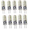 WELSUN G4 LED a Doppio Pin T 24 diodi elettroluminescenti SMD 3014 Decorativo Bianco Caldo Bianco Freddo 75lm 3000/6000K DC 12V, Blanc Chaud 12.0volts