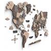 Giallobus - Planisfero in Legno - Mappa del Mondo 3D - Legno MDF - 190L x 108.5l cm - 01 - Natural Wood - Decorazione Parete - Legno MDF Multilivello - Soggiorno Ufficio Camera