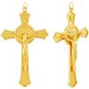 DICOSMETIC 2 pezzi da 11,8 x 7 cm in metallo, croce di San Benedetto da parete, croce cristiana, decorazione pasquale per donne e uomini