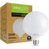Maxled, Light is Led! G120 Globo Lampadine LED Attacco E27 20W (Equivalenti a 160W) Attacco a Vite Grande 2100 Lumen Lampadine Grandi A Palla 3000K Luce Calda Ø120 x 158mm Sfera Grande