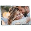 LASERO' Laserò' Foto su Pietra di Ardesia Personalizzata - Regalo con Foto Personalizzata Natale, Compleanno - Idee Regali Anniversario Genitori (15x20cm)