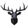XYQXYQ Scultura da parete testa di cervo nero,Arte moderna da appendere alla parete,Decorazione da parete 3D,Decorazione della testa di animale della resina del soggiorno della galleria