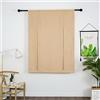 SIMPVALE Tende oscuranti corte romane con legaccio, isolamento termico, tenda oscurante con tasca per bastone per camera da letto, soggiorno, cucina (beige, 100 x 120 cm)
