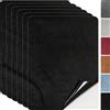 Fondlife Toppe autoadesive per riparazione tessuti, effetto pelle scamosciata, confezione da 6, 20 x 30 cm, colore nero
