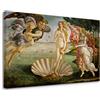 Grafic Quadro nascita di Venere Sandro Botticelli - La Venere di Botticelli - stampa su tela canvas con telaio - maxi formato XXL Grande dimensione (QUADRO CON TELAIO IN LEGNO, CM 200X126)
