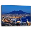 Printerland Quadri Moderni CITTA' NAPOLI Golfo Costiera città Quadro moderno da Parete XXL grande Stampa su tela Canvas Decorazione Murale muro Soggiorno Arredo Camera da letto Cucina (NAPOLI, 50x70 cm)
