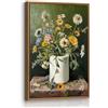 FajerminArt Quadri Moderni Con Cornice Divertente Carta Lgienica Fiori Vintage Stampe da Parete Botanica Malinconico Quadro Verde Scuro Fiori di Campo Stampa Su Tela Decor per Soggiorno Camera da Letto 40X60cm