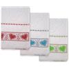LaneWorld Strofinacci Tela Aida Punto Croce, 100% Cotone, 3 Pezzi (cuori1 x 3)