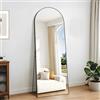 KOCUUY Specchi ad Arc a Figura Intera, 179 x 65 cm Nero Specchio da Appoggio Grande Per In Piedi, Grande Specchi da Parete Con Cornice In Metallo Per Soggiorno, Camera da Letto, Corridoio