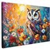 MuchoWow© Stampe Su Tela Quadro Soggiorno Quadri Camera Da Letto Moderni | 120x80 cm - Accessori Salotto Poster Da Parete Con Cornice Decorazione Muro Gufo - Fiori - Arte - Tramonto