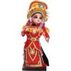 KinderCoring Statuetta Opera Bambola Cinese Ornamento Statuetta Artigianale Dettaglio Realistico Base in Legno Vestiario Colorato Mani Resina Adatta a Vetri, Hua Mulan