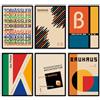 Milk And Coffee Lab MilkAndCoffeeLab® - Poster Bauhaus, Set 6 x A4 immagini astratte, poster vintage, stampe artistiche da parete, casa, soggiorno, camera, ufficio, senza cornice. (Bauhaus 2, A4 cm 21x29,7)