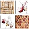 LuxHomeDecor Set di 4 quadri 30x30 cm - stampa su tela con telaio in legno - decorazione moderna per cucina, sala da pranzo o bar