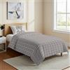PENSIERI DELICATI Parure Copripiumino Singolo Flanella 100% Cotone, Sacco 155X200 CM e Federa 52X82 CM, Made in Italy, Copripiumino Lavabile In Lavatrice A 40°, Fantasia Tartan Orsetto Beige