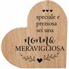 VELORAH Regalo Nonna in Legno di Faggio, Cuore Decorativo Autoportante con Dedica, Idea Regalo Compleanno Nonna, Natale e Festa dei Nonni, Made in Italy