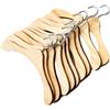 GIVBRO Mini Grucce in Legno per Bambole, 10 Pezzi, 10 cm, per 27-32 cm | Ganci Metallici Color Argento, Forma Curva, per Abiti, Top e Organizzazione dei Vestiti