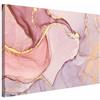 AREDE Quadrо su Tela - Stampa d'Arte Moderna | Texture marmo rosa | 60 x 40 cm| Decorazione Parete per Soggiorno, Camera, Ufficio, Cucina | Idea Regalo Originale | Pronto da Appendere