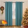 Ystyle Tenda Oscurante 100% Effetto Lino 2 Pezzi, 140×160 CM, Turchese | Termica Isolante Freddo e Caldo, Tenda Fonica Anti Rumore, Tende Natalizie Soggiorno Camera Letto Casa con Occhielli