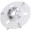 TIKATARER Kit di Retrofit per Ventilatore da Soffitto a LED da 5,1 Pollici, Plafoniera Dimmerabile 18W 3CCT, Pannello Sostitutivo con Piastra di Base in Alluminio, Ideale per Lampadari e Applique,