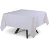 MYVORREI Tovaglia Quadrata Antimacchia da Tavola in Poliestere 100% Effetto Raso Mano Morbida - Copri Tavolo Cucina Impermeabile ed Elegante - Made in Italy - Effetto Lino - 200x200 Bianco 31