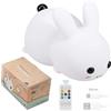 YverLand Lampada ricaricabile per bambini lettino del bambino. Tattile, Elimina la Paura, Anti-oscurità. Dimmerabile con luce LED per notti dolci e tranquille (Bunny)