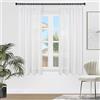 Topfinel Tende per Interni 2 Pezzi 140x160cm Camera da Letto e Soggiorno Finestra Camerette Bambini Voile Trasparenti con Bastoni Tenda a Panello Leggere Morbido Bianco