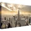 Wallazz Quadri Moderni Soggiorno New York, Skyline - 100% Made in Italy - Stampa HD su Tela Canvas - Quadro Camera da Letto - Qualità Artigianale - 60x120cm