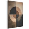 MuchoWow© Elemento Feltro Interni Moderni Soggiorno Pannello | 60x80 cm - Creativo Camera Arredo Cornice Astratto - Cerchio - Toni della terra