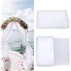 XNIVUIS Tulle Tessile 10 m x 48 cm Rotolo di Tulle per Matrimonio e Decorazioni Fai da Te (Bianco)