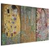murando - Set di Quadri Moderni per Soggiorno Grandi, Gustav Klimt 120x80cm | (3 pz. 40x80 cm ognuno), Quadro Moderno, Canvas con Struttura, Componibili, Resistenti Allo Sbiadimento, Produzione Europea