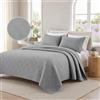 CYCMACO Copriletto Trapuntato Sottile, 250x250cm, Copriletto Leggero Primavera-Estate, Fresca Coperta Matrimoniale, Doppio Latocopertura Letto Coperta Per Letto E Divano, Grigio Chiaro