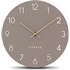 Cander Berlin MNU 2625 P Orologio da parete silenzioso, senza ticchettio, 25 cm, analogico, cucina, soggiorno, moderno, vintage, grigio caldo, MDF