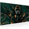 Runa Art Quadri Moderni Donna africana L'immagine Tela Non Tessuta Soggiorno Corridoio Oro verde Fashion Girl 045412c