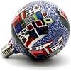 F BRIGHT Lampadina decorativa a LED in silicone. Illuminazione calda, portalampada E27, 4 W.