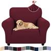 Ystyle Copridivano 1 Posto con Braccioli, Elasticizzato Copri Divano Antigraffio Gatto Cani, Universale Moderno Fodere Copridivani, Elastico Copripoltrona Antimacchia Antiscivolo, Bordeaux