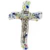Sospiri Venezia Crocifisso in Vetro di Murano Decorato Croce Religiosa da Parete Oggetti Venezia Idea Regalo Made in Italy (cm 11x16)