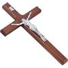 DICOSMETIC 7.95Croce Crocifisso Da 1 pollice Appeso A Parete Croce In Legno Decorativa Croce In Legno Placcato con Gesù Cristo In Lega Arte Sacra Cattolica per Decorare Chiesa Casa