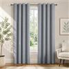 Ystyle Tenda Oscurante 100% Effetto Lino 2 Pezzi, 140×175 CM, Grigio Chiaro | Termica Isolante Freddo e Caldo, Tenda Fonica Anti Rumore, Tende Natalizie Soggiorno Camera Letto Casa con Occhielli