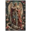 jocrynsi San Michele Arcangelo Arte Religiosa Beige Poster da Parete Stampa su Tela per la Casa Decorazione per Camera da Letto e Soggiorno 20 x 30 cm Stile Senza Cornice