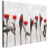 MuchoWow© Stampe su Tela Foto Quadri Moderni Camera da Letto Canvas Quadro | 70x50 cm - Salotto Decorazione Parete con Fiori - Tulipani - Marmo