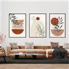 QPLGTU Set di poster geometrici, immagini astratte di fiori e piante, poster stampato per sfondo soggiorno decorazione da parete, senza cornice (Stile 8, 20x30cm*3)