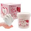 Algaplay Calco Mani per coppie KIT per scultura 3D con alginato e gesso. Include caraffa graduata da 1 litro. Idea regalo per coppie, amici e famiglia. Prodotto in Italia. (KIT LOVE)