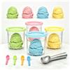 Wihozte 4 contenitori per ghiaccio da 710 ml per Ninja Creami NC500/501 con 4 | Contenitori a prova di perdite senza BPA con coperchio colorato, lavabili in lavastoviglie per la conservazione del ghiaccio