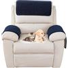 uyeoco Copribraccioli Fodera Per Bracciolo del Divano, Fodera Per Poggiatesta Per Sedia Reclinabile, Fodera Per Poltrona Impermeabile con Tasche, 1/2/3 Posto Copripoltrona Relax ( Color : 40# , Size : 3-seat