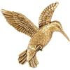 Generic Scultura murale in resina dorata da appendere per soggiorno, camera da letto, cucina, regalo moderno, decorazione d'interni (colibrì A)