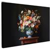 MuchoWow© Quadro Moderno Soggiorno Decorazioni Da Parete Quadri Su Tela Da | 120x80 cm - Salotto Grandi Foto Con Cornice Stampe Su Tela Camera Da Letto Bouquet Fiori Rosa Vaso
