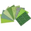 Jukway 8 Pezzi Tessuto di Cotone 50 x 50 cm Stampati Stoffa Patchwork Quadrati Tessuti Bundle Design Assortiti Trapuntato Cucito Fai da Te Decorazione Artigianato Fatti a Mano (Verde)
