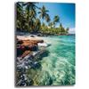 Printerland Quadro Moderno CARAIBI MARE PALME Quadri moderni soggiorno da Parete XXL grande Stampa su tela Canvas Decorazione Murale muro Arredo Camera da letto Cucina Hotel B&B (12, 30x40 cm)