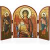 NKlaus Icona Arcangelo Michele Trittico in legno MDF 25x16cm Cristiano 13818