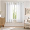 Ystyle Tende per Interni con Anelli 2 Pezzi, 140x200 CM, Bianco | Tende Camera da Letto Soggiorno, Tende Moderne per Salotto Casa Finestra, Tenda Trasparenti Voile Semi Eleganti